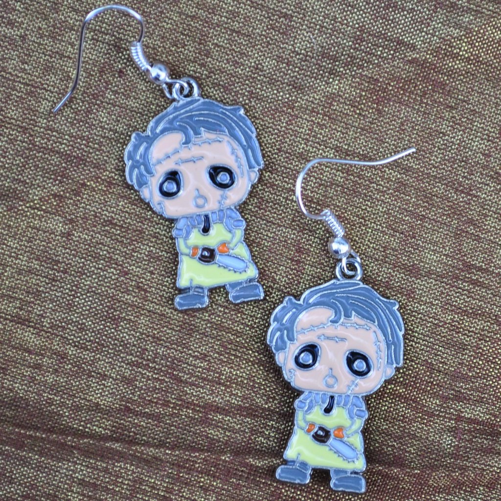 Halloween Horror Movie Monster Pierced Earrings Leatherface Texas Chainsaw (5023